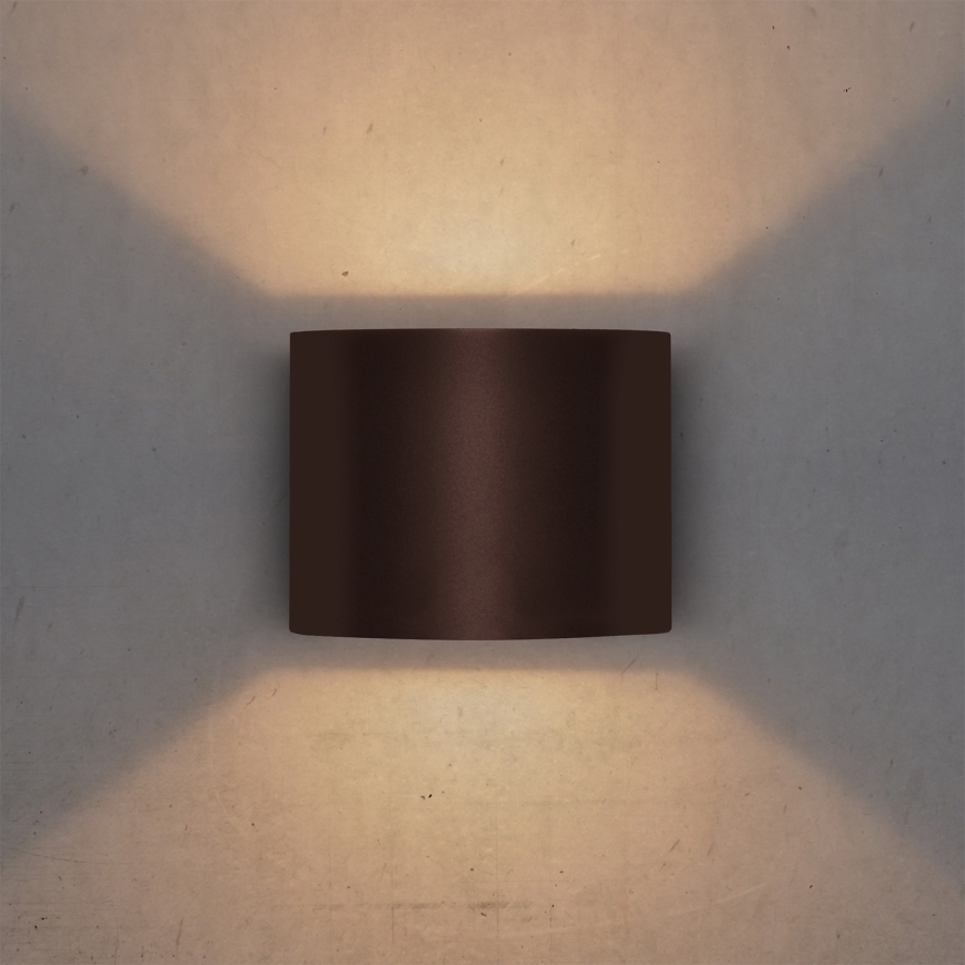 Brilagi - LED външна стенна лампа RONDO LED/6W/230V кафява IP54