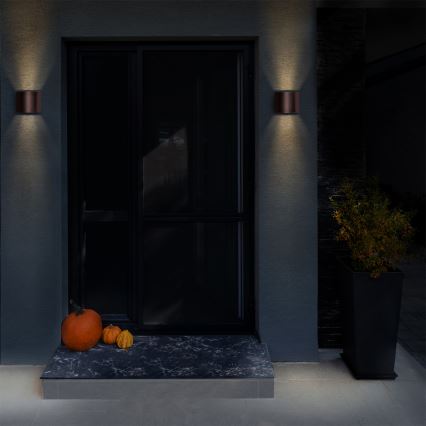 Brilagi - LED външна стенна лампа RONDO LED/6W/230V кафява IP54