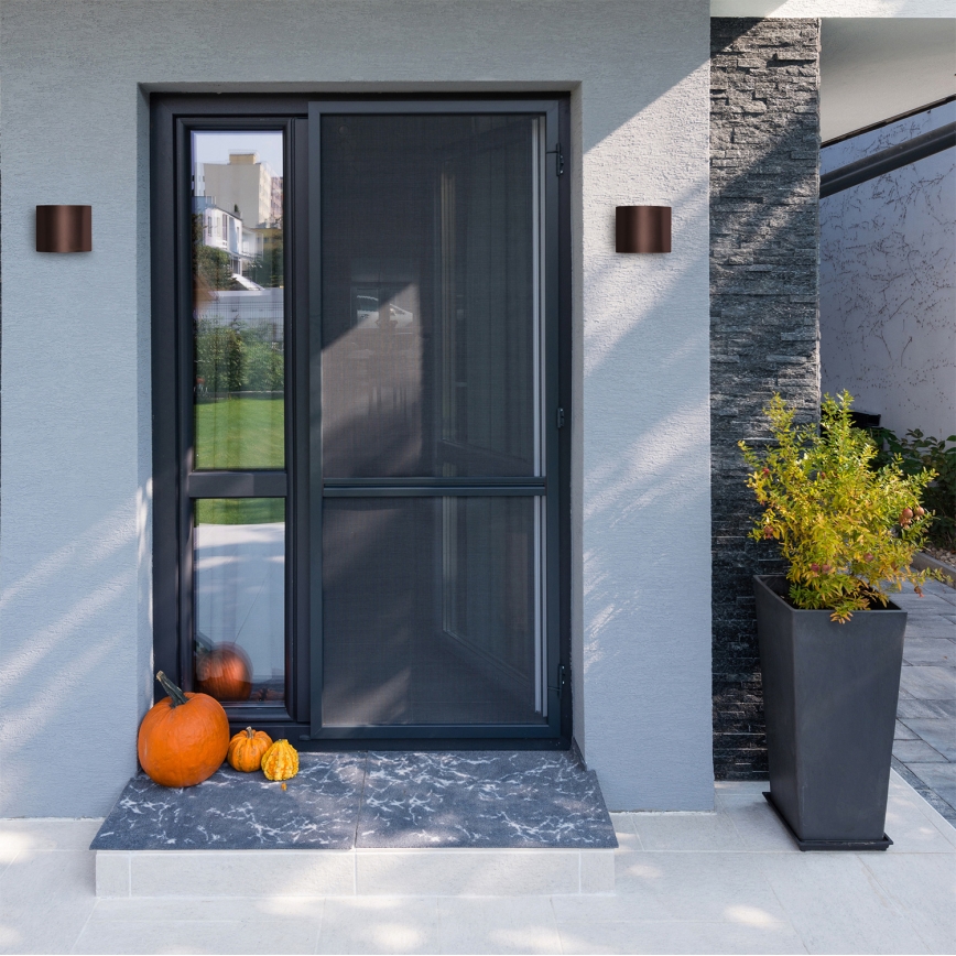 Brilagi - LED външна стенна лампа RONDO LED/6W/230V кафява IP54