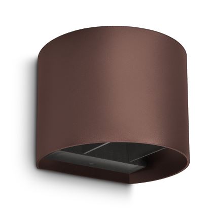 Brilagi - LED външна стенна лампа RONDO LED/6W/230V кафява IP54