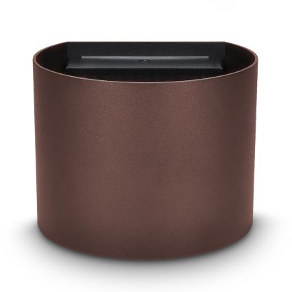 Brilagi - LED външна стенна лампа RONDO LED/6W/230V кафява IP54