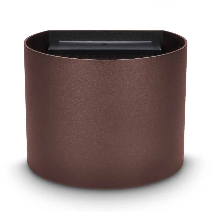 Brilagi - LED външна стенна лампа RONDO LED/6W/230V кафява IP54