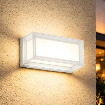 Brilagi - LED външна стенна лампа с сензор PARKER LED/12W/230V бяла IP44