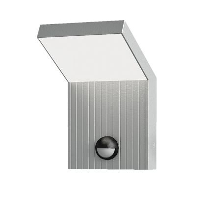 Brilagi - LED външно стенно осветително тяло със сензор RIANO, LED/8W/230V, сребристо, IP65