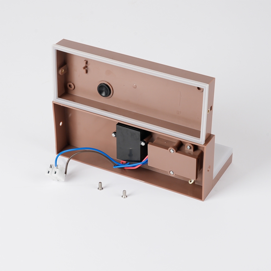 Brilagi - LED външно стенно осветително тяло със сензор TESSI LED/10W/230V кафяво IP54