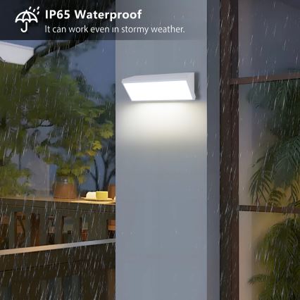 Brilagi - LED външно стенно осветително тяло TRIANGLE LED/42W/230V 45 cm бяло IP65