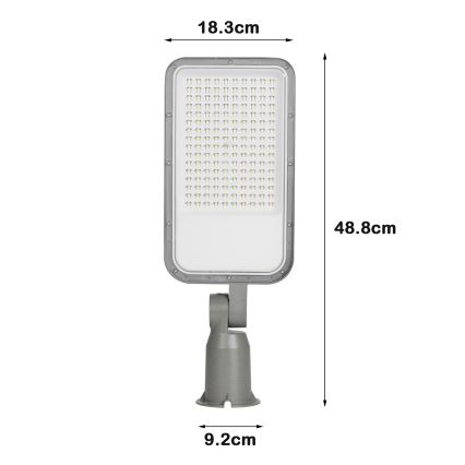 Brilagi - LED външна улична лампа с регулируем шарнир URBANLIGHT LED/100W/230V сива IP65