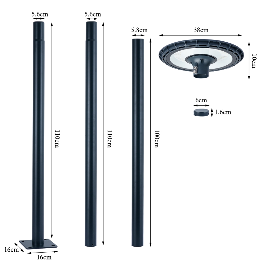 Brilagi - LED външна улична лампа URBANSPARK LED/120W/230V антрацит IP65