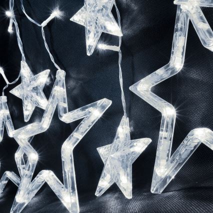 Brilagi - LED външна завеса 123xLED/3xAA/USB 3m IP44 студено бяло