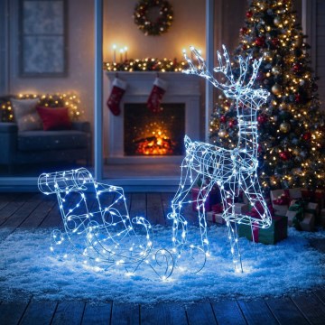 BRILAGI - LED Външна коледна декорация LED/3,6W/8 функции 100 cm IP44 студено бяла