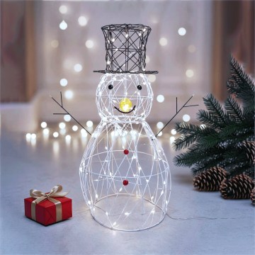 BRILAGI - LED външна коледна декорация LED/3,6W/8 функции 60 cm IP44 снежен човек студено бяло