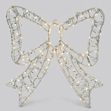 BRILAGI - LED Vъншна коледна декорация LED/3,6W/8 функции IP44 41 cm топла бяла панделка/сребриста