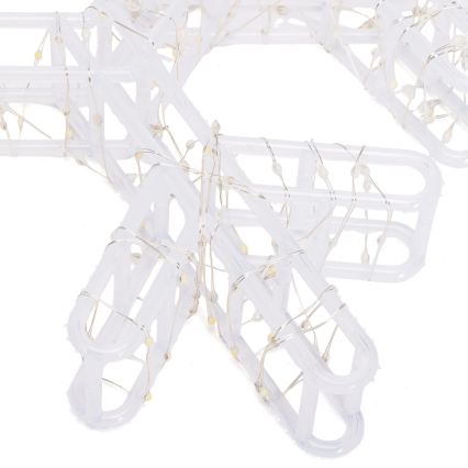 BRILAGI - LED Външна коледна декорация LED/6W/8 функции 43 cm IP44 топла бяла снежинка