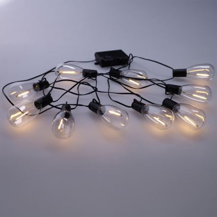 Brilagi - LED външна коледна гирлянда 10xLED/3xAA 3,2m IP44 топла бяла