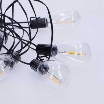 Brilagi - LED външна коледна гирлянда 10xLED/3xAA 3,2m IP44 топла бяла