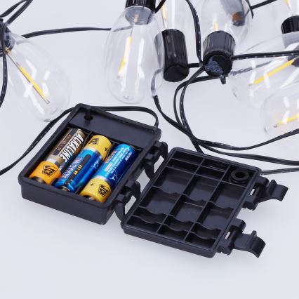 Brilagi - LED външна коледна гирлянда 10xLED/3xAA 3,2m IP44 топла бяла