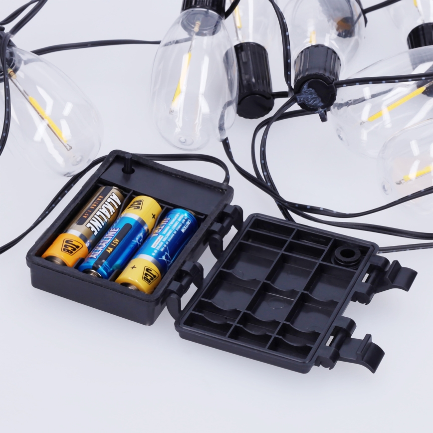 Brilagi - LED външна коледна гирлянда 10xLED/3xAA 3,2m IP44 топла бяла