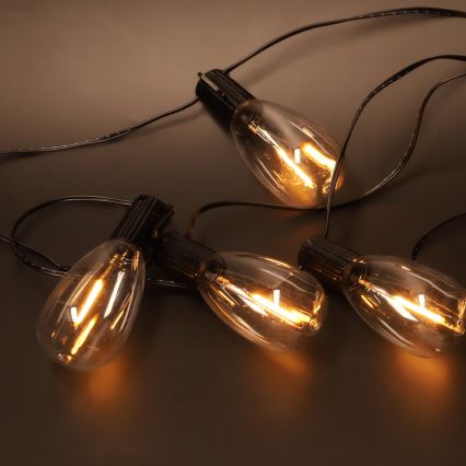 Brilagi - LED външна коледна гирлянда 10xLED/3xAA 3,2m IP44 топло бяло