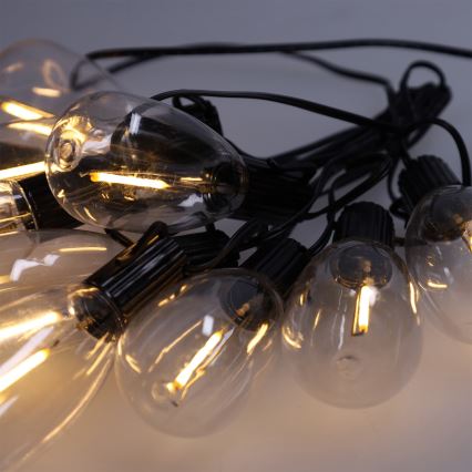 Brilagi - LED външна коледна гирлянда 10xLED/3xAA 3,2m IP44 топло бяло