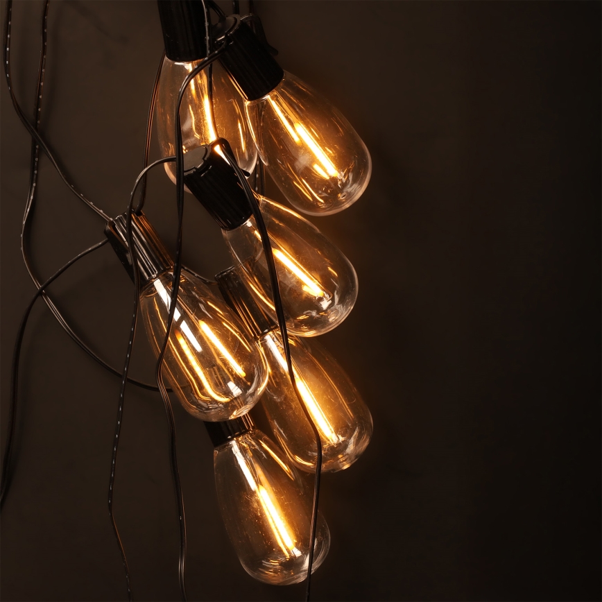 Brilagi - LED външна коледна гирлянда 10xLED/3xAA 3,2m IP44 топло бяло