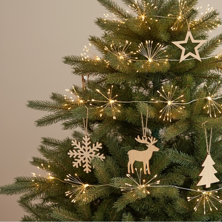 Brilagi - LED външна коледна гирлянда 150 LED, 5 м, IP44, топла бяла светлина, ефект фойерверк