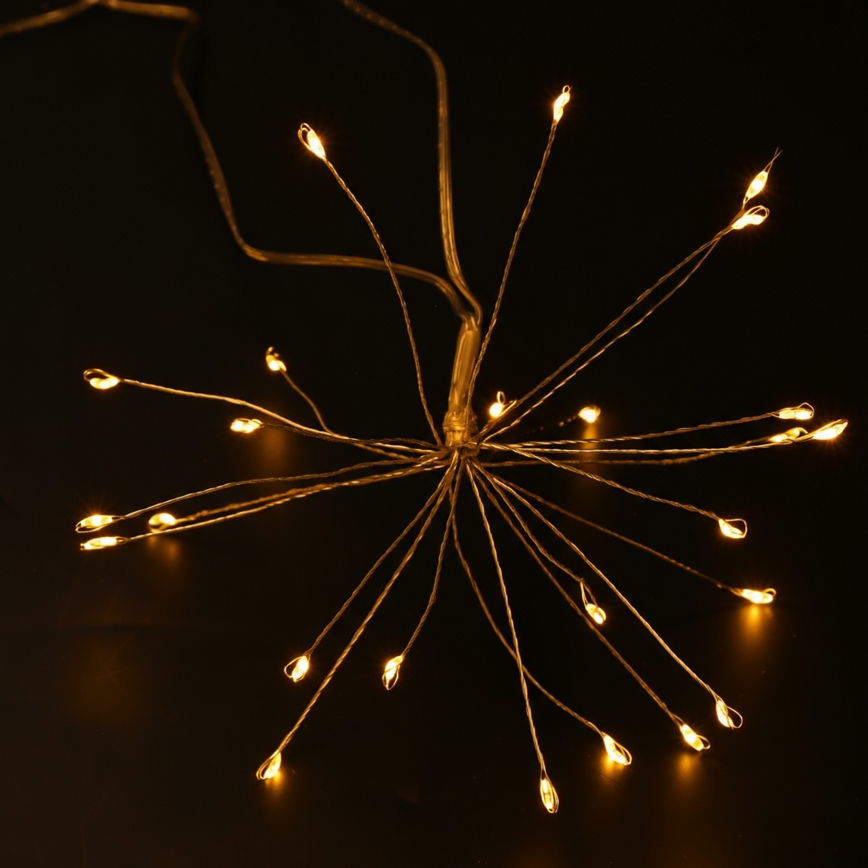 Brilagi - LED външна коледна гирлянда 150 LED, 5 м, IP44, топла бяла светлина, ефект фойерверк