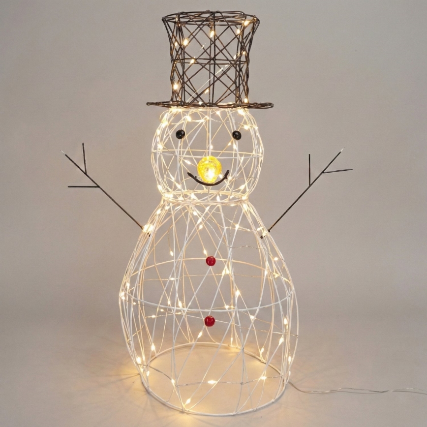 BRILAGI - LED външна коледна украса LED/3,6W/8 функции 60 см IP44 снежен човек топла бяла