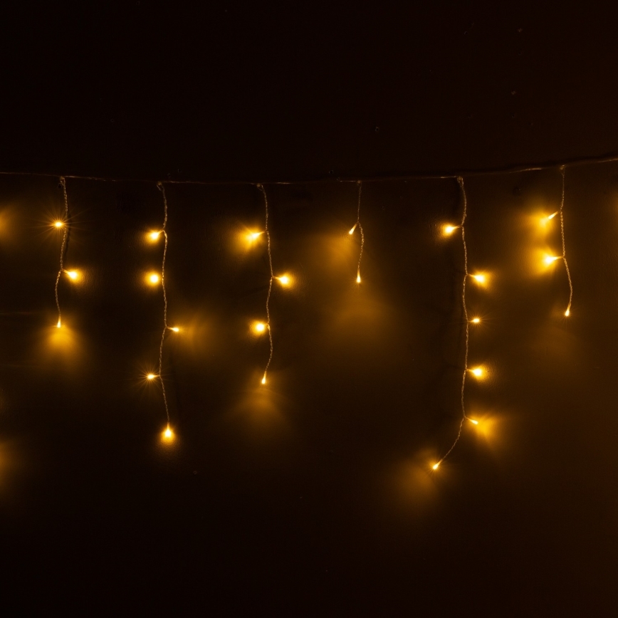 Brilagi - LED външна коледна верига 200xLED/8 функции, 13 m, IP44, топла бяла, ледени висулки