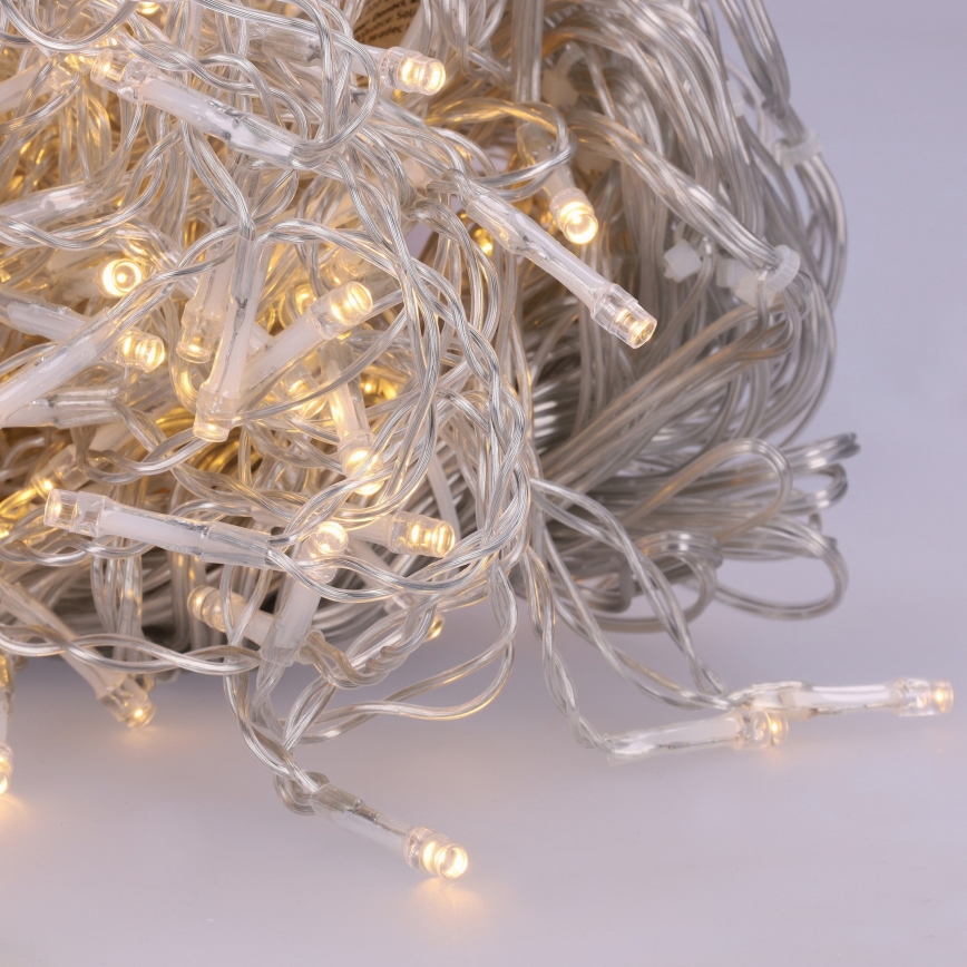 Brilagi - LED външна коледна верига 200xLED/8 функции, 13 m, IP44, топла бяла, ледени висулки