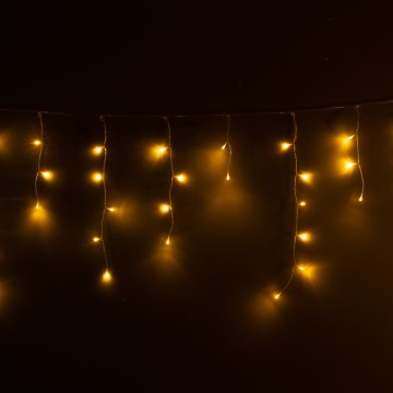 Brilagi - LED външна коледна завеса 400 LED, 8 режима, 23 m, IP44, топло бяло