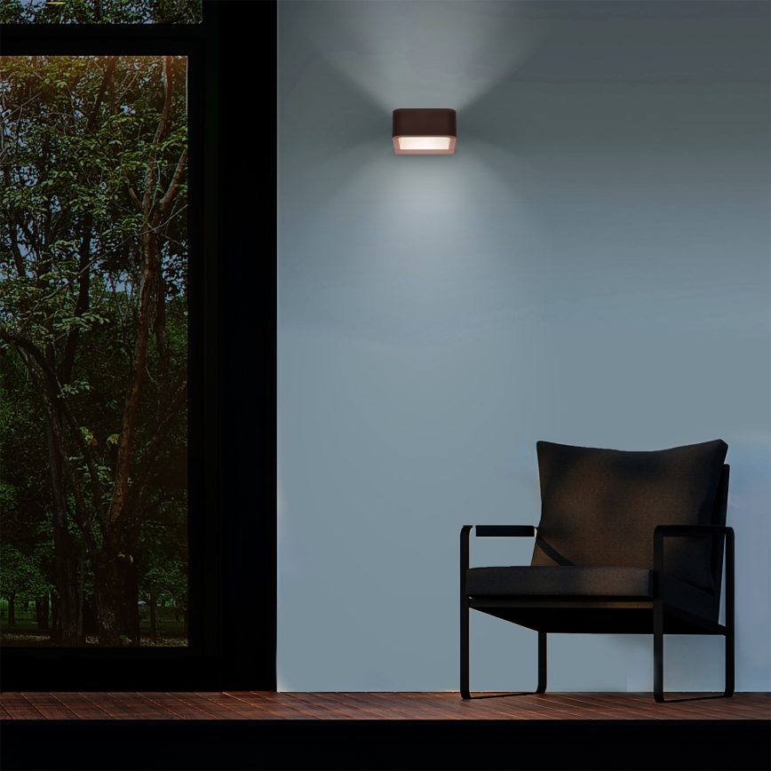 Brilagi - LED външна стенна лампа BARI LED/7W/230V 3000/4000/6000K кафява IP54