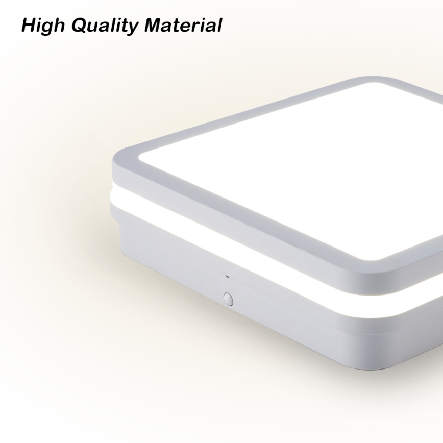 Brilagi - LED външно осветително тяло с сензор BENE LED/24W/230V 26x26 см бяло IP54