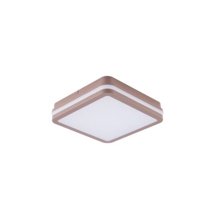 Brilagi - LED външно таванно осветително тяло BENE със сензор, LED/18W/230V, 21,5x21,5 cm, кафяво, IP54