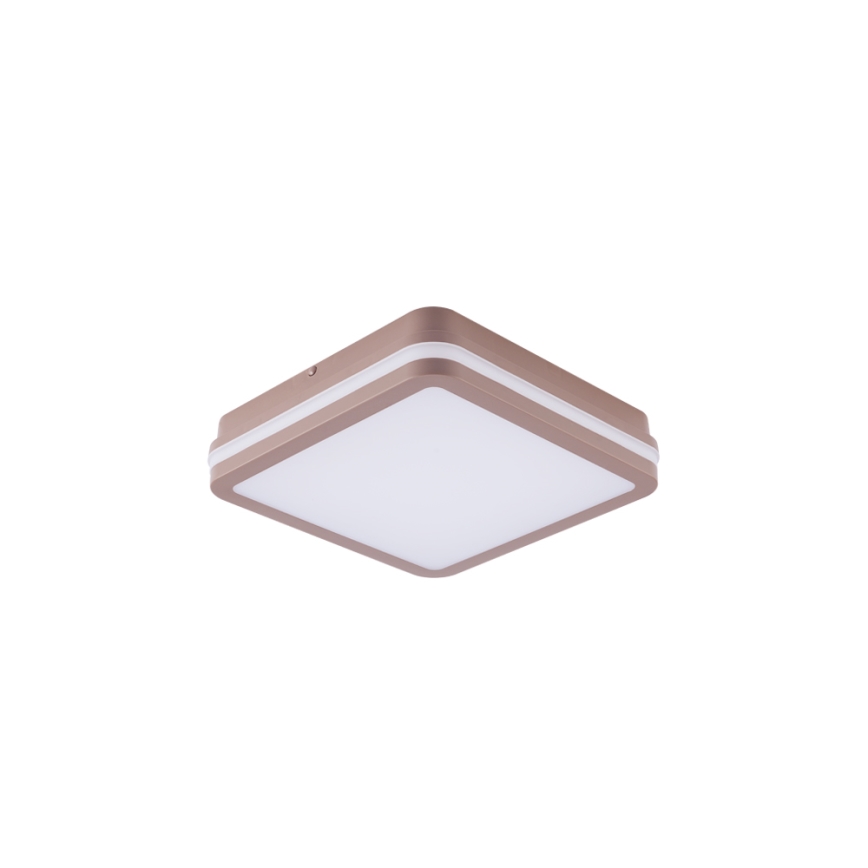 Brilagi - LED външно таванно осветително тяло BENE със сензор, LED/18W/230V, 21,5x21,5 cm, кафяво, IP54