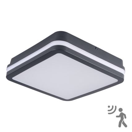 Brilagi - LED външно осветително тяло със сензор BENE LED/18W/230V 22x22 cm антрацит IP54