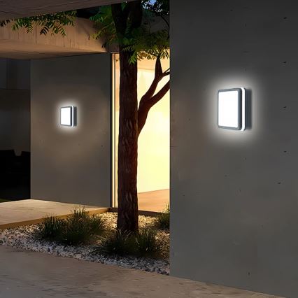 Brilagi - LED външно осветително тяло със сензор BENE LED/18W/230V 22x22 cm антрацит IP54