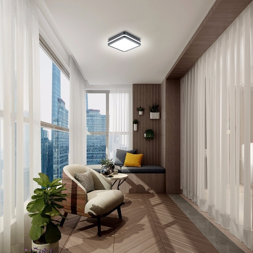 Brilagi - LED външно осветително тяло със сензор BENE LED/18W/230V 22x22 cm антрацит IP54