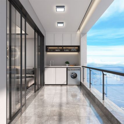 Brilagi - LED външно осветително тяло със сензор BENE LED/18W/230V 22x22 cm антрацит IP54