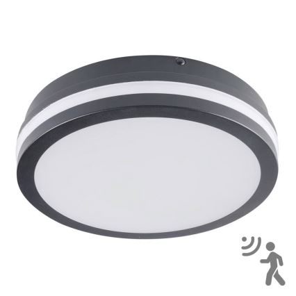 Brilagi - LED външно осветително тяло със сензор BENE LED/18W/230V, диаметър 22 см, антрацит, IP54