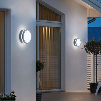 Brilagi - LED външно осветително тяло със сензор BENE LED/18W/230V, диаметър 22 см, антрацит, IP54