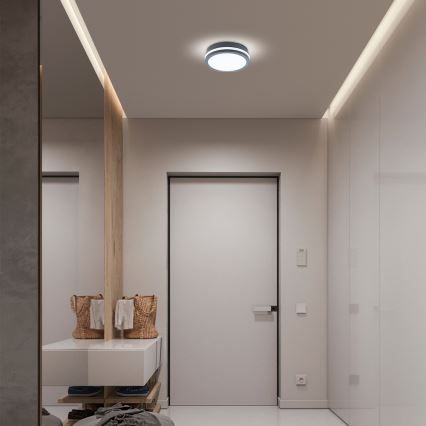 Brilagi - LED външно осветително тяло със сензор BENE LED/18W/230V, диаметър 22 см, антрацит, IP54