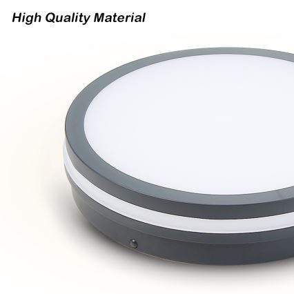 Brilagi - LED външно осветително тяло със сензор BENE LED/18W/230V, диаметър 22 см, антрацит, IP54
