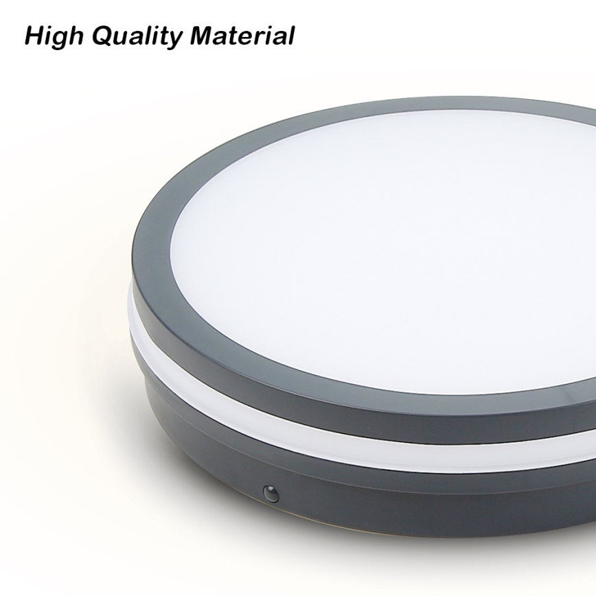Brilagi - LED външно осветително тяло със сензор BENE LED/18W/230V, диаметър 22 см, антрацит, IP54