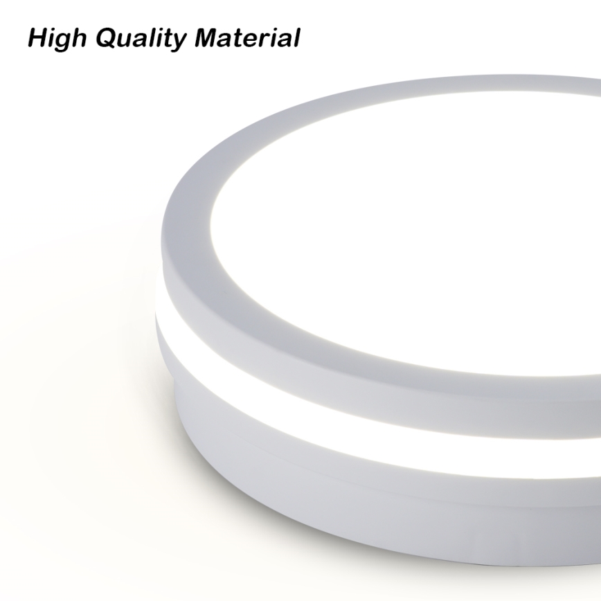 Brilagi - LED външно таванно осветително тяло със сензор BENE LED/18W/230V Ø 21,5 см бяло IP54