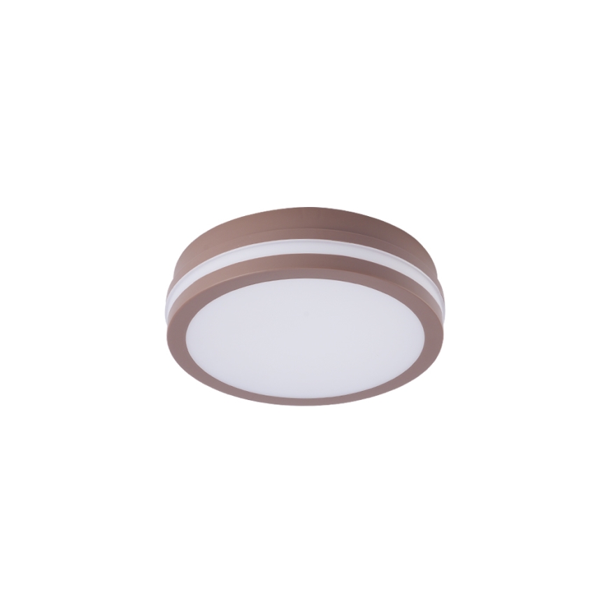 Brilagi - LED външно таванно осветително тяло с сензор BENE LED/18W/230V Ø 21,5 см кафяво IP54