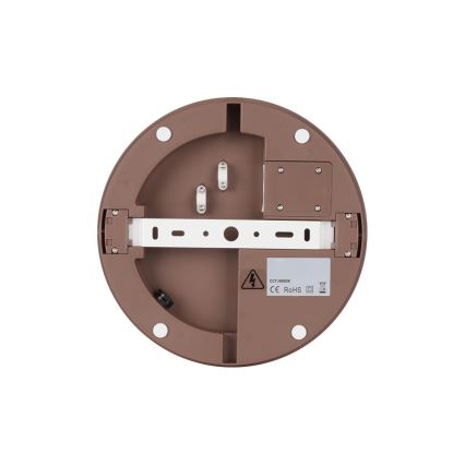 Brilagi - LED външно таванно осветително тяло с сензор BENE LED/18W/230V Ø 21,5 см кафяво IP54