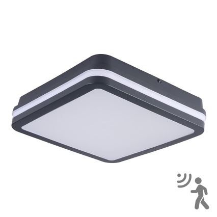 Brilagi - LED външно осветително тяло със сензор за движение BENE LED/24W/230V 26x26 см антрацит IP54