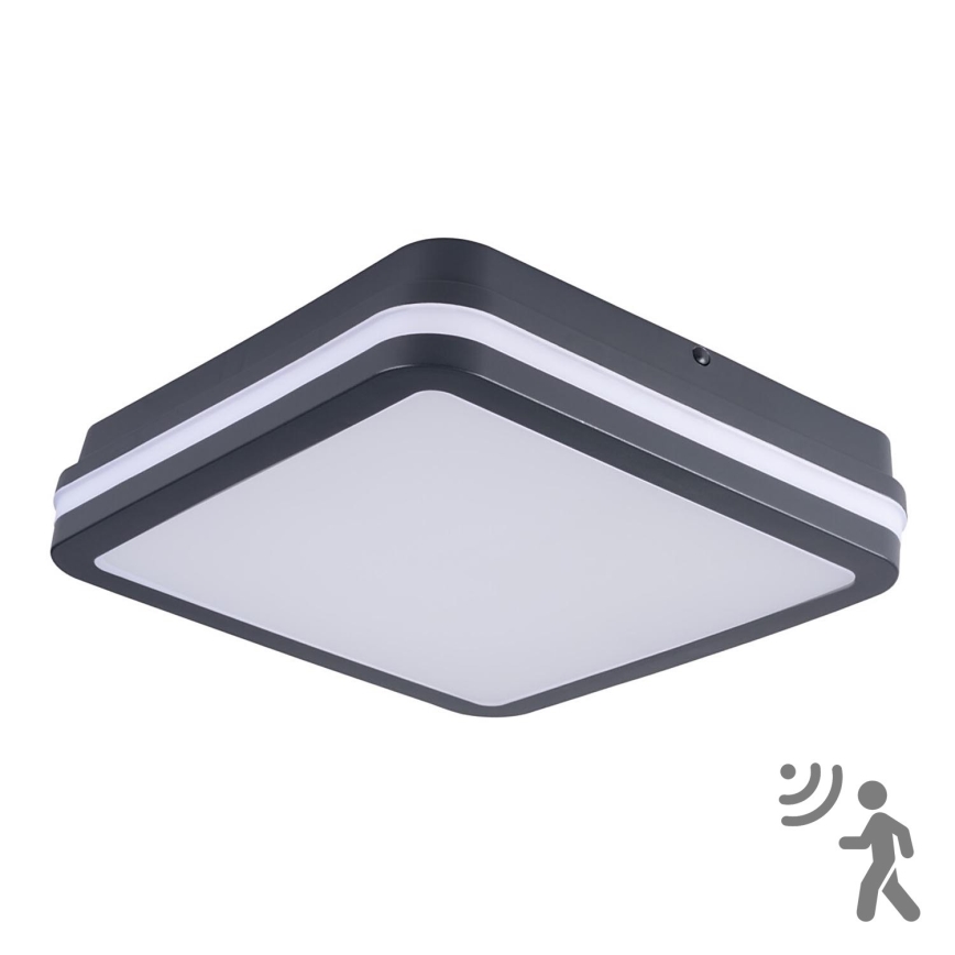 Brilagi - LED външно осветително тяло със сензор за движение BENE LED/24W/230V 26x26 см антрацит IP54