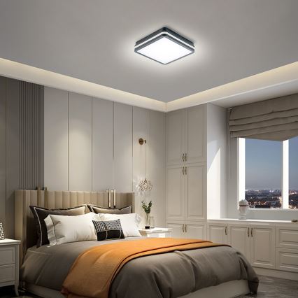 Brilagi - LED външно осветително тяло със сензор за движение BENE LED/24W/230V 26x26 см антрацит IP54