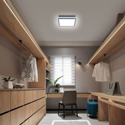 Brilagi - LED външно осветително тяло със сензор за движение BENE LED/24W/230V 26x26 см антрацит IP54